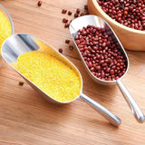 4-Size Aluminum Alloy Ice Shovel Scoop Multifunctional Grain Coffee Beans Bar Cube Scraper Measuring Spoon Kitchen Accessories