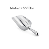 4-Size Aluminum Alloy Ice Shovel Scoop Multifunctional Grain Coffee Beans Bar Cube Scraper Measuring Spoon Kitchen Accessories