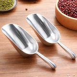 4-Size Aluminum Alloy Ice Shovel Scoop Multifunctional Grain Coffee Beans Bar Cube Scraper Measuring Spoon Kitchen Accessories