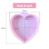 4/6/8 inch Valentine's Day Heart Shaped Cake Pans Non-Stick Reusable Silicone Love Dessert Molds DIY Baking Decoration Tools
