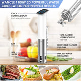 Wancle 1100W Vacuum Sous Vide Cooker IPX7 Waterproof Slow Cooker Immersion Circulator Accurate Cooking With LED Digital Display