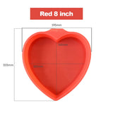 4/6/8 inch Valentine's Day Heart Shaped Cake Pans Non-Stick Reusable Silicone Love Dessert Molds DIY Baking Decoration Tools