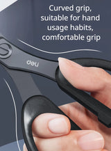 Deli 210/175mm Black Stainless Steel Scissors Business Office Stationery Home Tailor Shears Kitchen Knife Cutter Cutting Tool