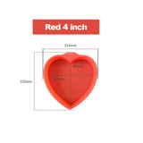 4/6/8 inch Valentine's Day Heart Shaped Cake Pans Non-Stick Reusable Silicone Love Dessert Molds DIY Baking Decoration Tools