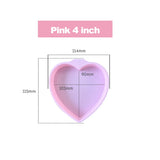 4/6/8 inch Valentine's Day Heart Shaped Cake Pans Non-Stick Reusable Silicone Love Dessert Molds DIY Baking Decoration Tools