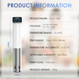 Wancle 1100W Vacuum Sous Vide Cooker IPX7 Waterproof Slow Cooker Immersion Circulator Accurate Cooking With LED Digital Display