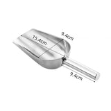 4-Size Aluminum Alloy Ice Shovel Scoop Multifunctional Grain Coffee Beans Bar Cube Scraper Measuring Spoon Kitchen Accessories