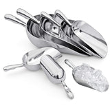 4-Size Aluminum Alloy Ice Shovel Scoop Multifunctional Grain Coffee Beans Bar Cube Scraper Measuring Spoon Kitchen Accessories