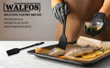Walfos Silicone Pastry Brush Heat Resistant Basting Oil Brush Set Perfect for Baking BBQ GrillKitchen Cooking BPA Free 5Pcs