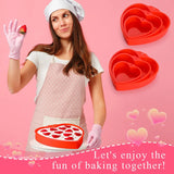 4/6/8 inch Valentine's Day Heart Shaped Cake Pans Non-Stick Reusable Silicone Love Dessert Molds DIY Baking Decoration Tools