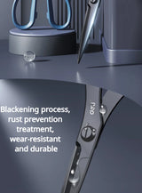 Deli 210/175mm Black Stainless Steel Scissors Business Office Stationery Home Tailor Shears Kitchen Knife Cutter Cutting Tool