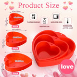 4/6/8 inch Valentine's Day Heart Shaped Cake Pans Non-Stick Reusable Silicone Love Dessert Molds DIY Baking Decoration Tools