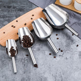 4-Size Aluminum Alloy Ice Shovel Scoop Multifunctional Grain Coffee Beans Bar Cube Scraper Measuring Spoon Kitchen Accessories