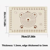 70*50cm Silicone Pad Baking Mat Sheet Kneading Dough Mat For Kitchen Rolling Dough Pizza Large Dough Non-Stick Maker Holder