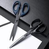 Deli 210/175mm Black Stainless Steel Scissors Business Office Stationery Home Tailor Shears Kitchen Knife Cutter Cutting Tool
