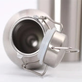 32OZ/64OZ Stainless Steel Homebrew Beer Growler Portable  Barrel Secure Swing Top Lid Craft Bottle