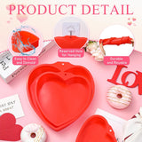 4/6/8 inch Valentine's Day Heart Shaped Cake Pans Non-Stick Reusable Silicone Love Dessert Molds DIY Baking Decoration Tools