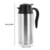 12V 24V 750/300ML Car Heating Cup Stainless Steel Electric Kettle Water Coffee Milk Thermal Mug for Auto Car Winter Accessories