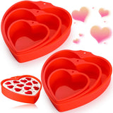 4/6/8 inch Valentine's Day Heart Shaped Cake Pans Non-Stick Reusable Silicone Love Dessert Molds DIY Baking Decoration Tools