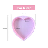 4/6/8 inch Valentine's Day Heart Shaped Cake Pans Non-Stick Reusable Silicone Love Dessert Molds DIY Baking Decoration Tools