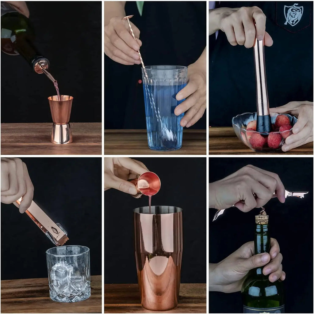 10-Piece Mixology Bartender Kit Bar Tool Set With Stylish Bamboo Stand Perfect Home Bartending Kit Martini Cocktail Shaker Set