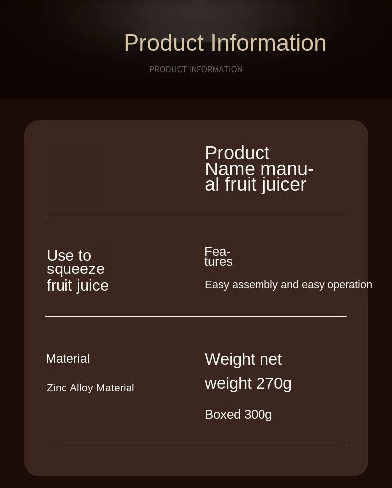 Manual Juicer Citrus Juicer Orange Squeezer Lemon Press Citrus Press Kitchen Gadgets and Accessories Kitchen Tools