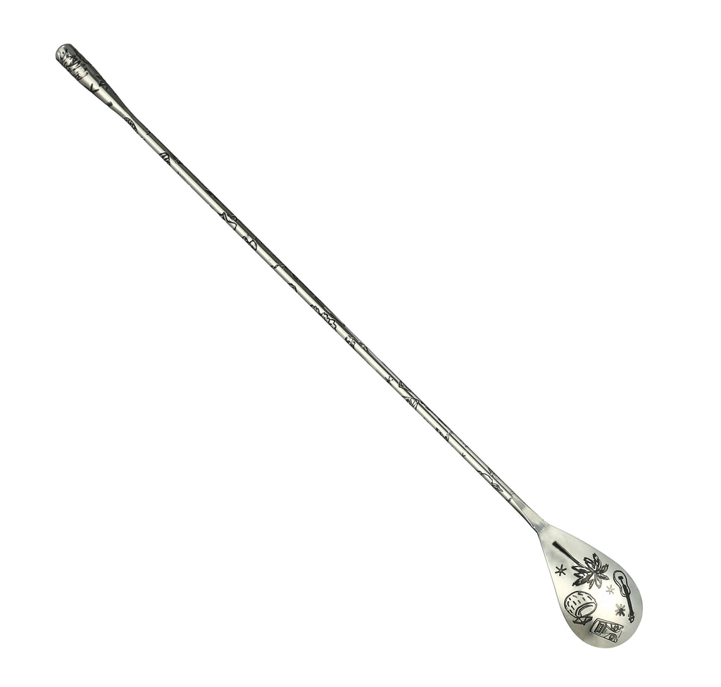 Tiki Stainless Steel 5 Piece Cocktail Set Tin-on-Tin Shaker, Jigger, Spoon and Strainer